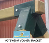 SWING CORNER METAL END BRACKET SQUARE 9x9cm FOR WOODEN CLIMBING SWING FRAME 90°