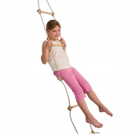 Kids Wooden Rope Ladder 5 rungs Simple