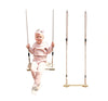 Wooden Outdoor Swing for Kids – Flat Seat with Adjustable Ropes
